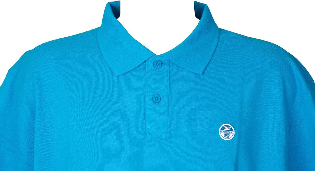 NORTH SAILS Herren Ss Polo W/Logo Polohemd, 0822 Turquoise