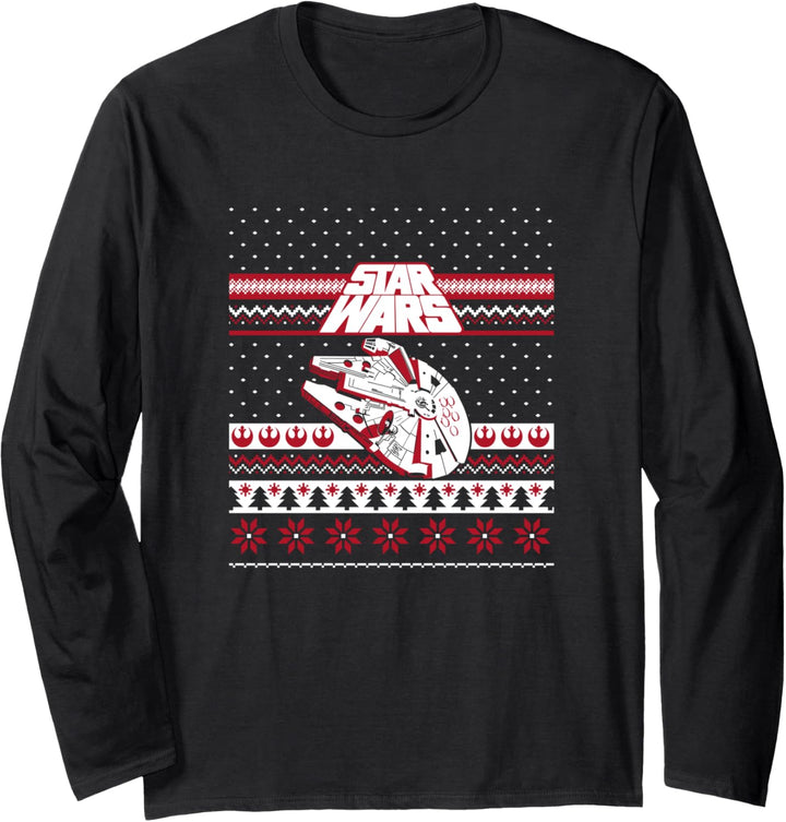 Star Wars Christmas Millennium Falcon Pullover Color Pop Langarmshirt