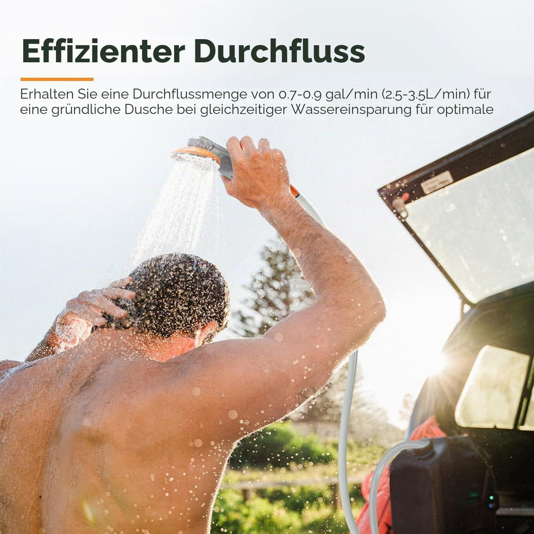 Zooma Tragbare Duschen Camping Dusche, Campingdusche mit Tauchpumpe, Tragbar Outdoor Dusche Wasserpu