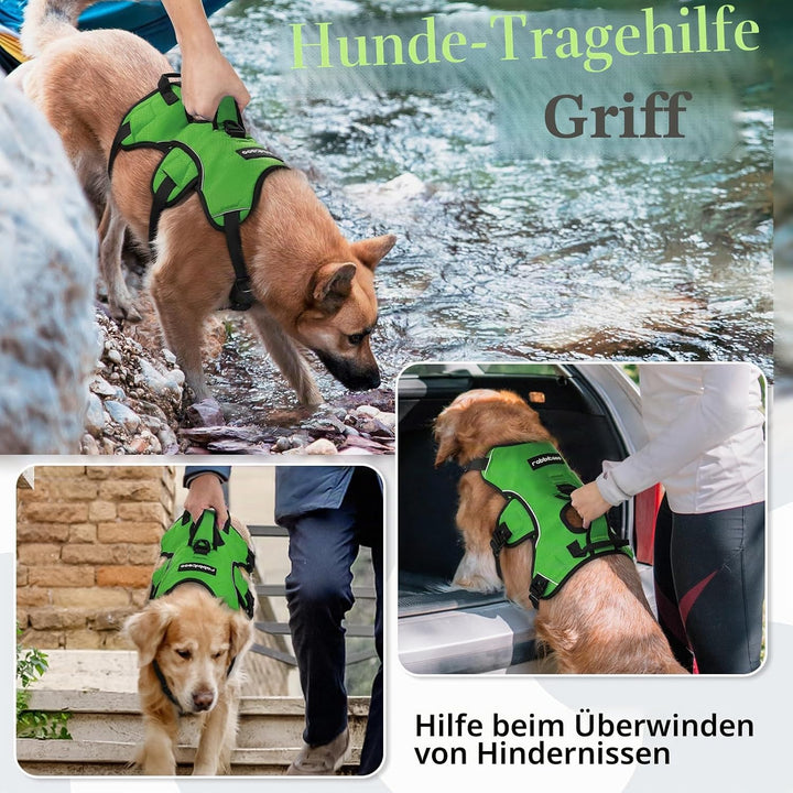 rabbitgoo Ausbruchsichere Hundegeschirr Mittelgrosse Hunde mit Grosse Griff, Anti Zug Sicherheitsges