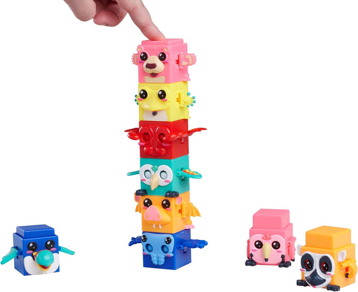 Simba Toys Bloxies Figur Serie II (4 Stück) – Tier-Baustein zum Stapeln und Sammeln, lustiger Bewegu