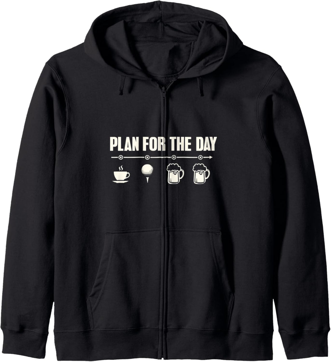 Funny Golf Plan for the - day coffee golf beer beer Kapuzenjacke
