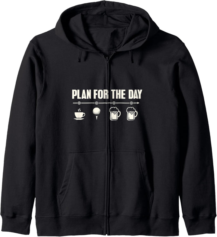 Funny Golf Plan for the - day coffee golf beer beer Kapuzenjacke