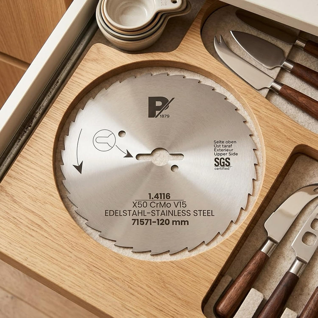 Pirge Kreismesser Kompatibel mit Tandır und Dibek 120 mm - Schärfstes Dönermesser aus Edelstahl in P