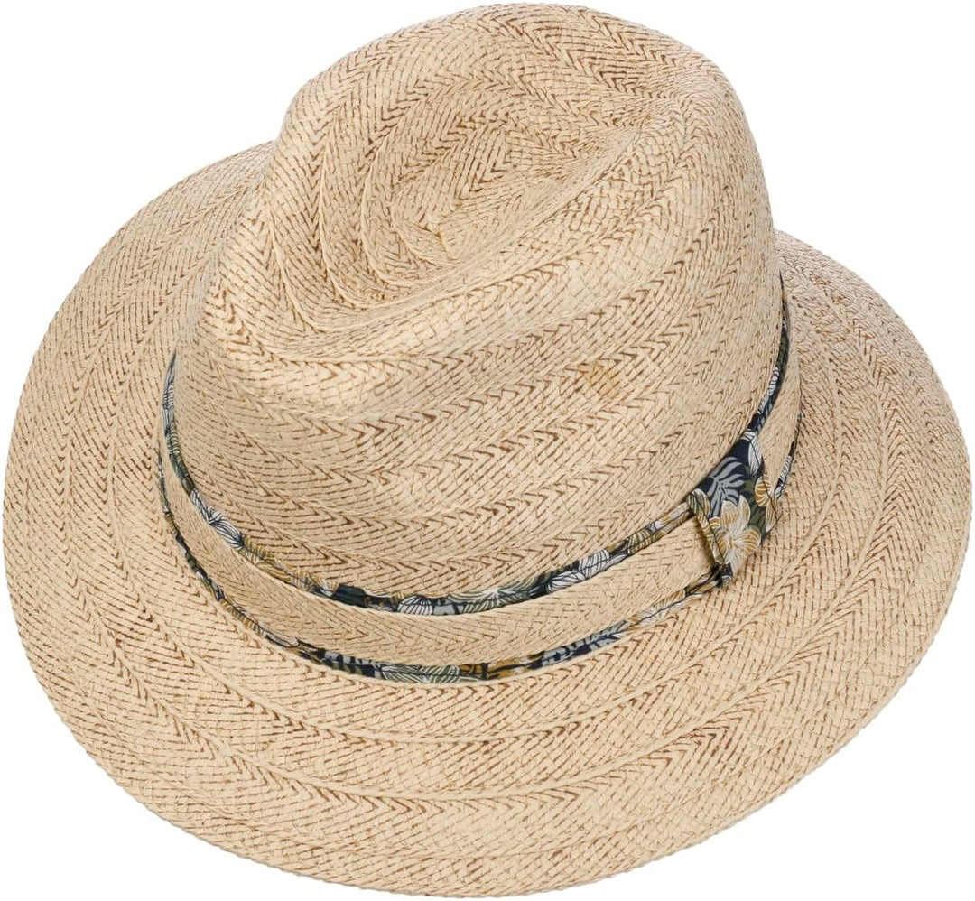 Lipodo Sandreo Traveller Strohhut - Eleganter Sonnenhut - Sommerlicher Garten- und Strandhut mit Sto