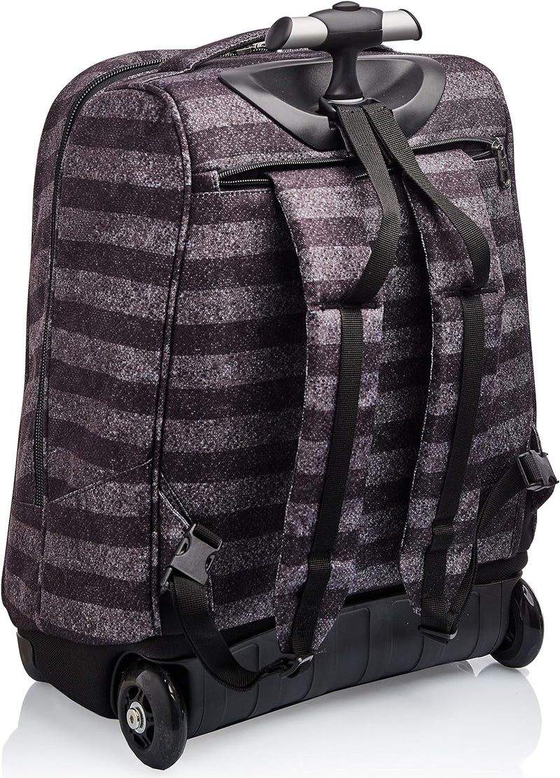 TROLLEY INVICTA STRIPES, 2 in 1, Schulranzen mit Rollen, Rucksack mit Trolleyfunktion für Kinder, ab