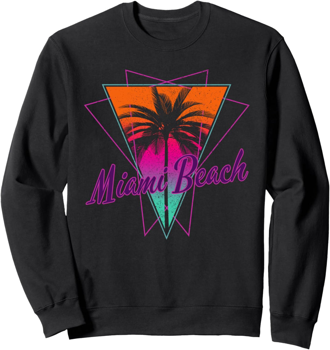 Miami Beach Retro Florida USA Amerika Souvenir Geschenk Sweatshirt