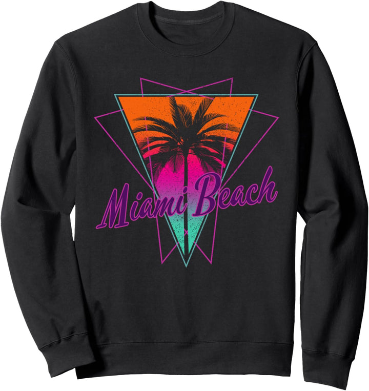 Miami Beach Retro Florida USA Amerika Souvenir Geschenk Sweatshirt