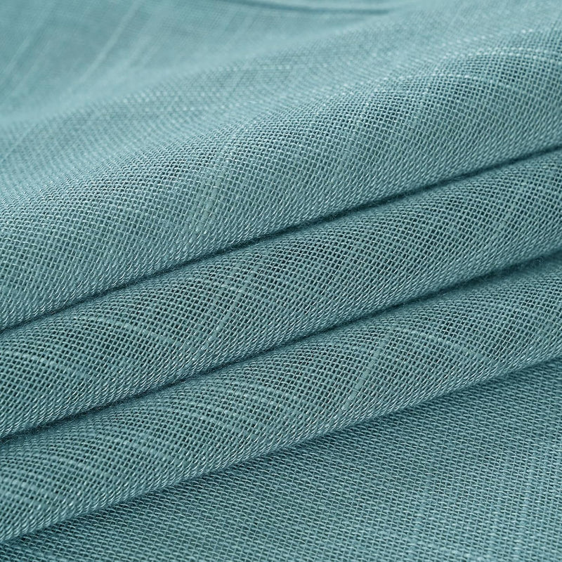 MIULEE 2er Set Voile Vorhang Sheer Leinenvorhang mit Ösen Transparente Leinen Optik Gardine Ösenscha