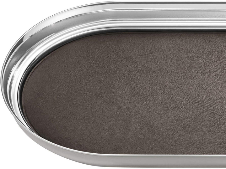 Georg Jensen Manhattan Tablett, Edelstahl, Silber, 18 x 35 x 2.8 cm Silber 18 x 35 x 2.8 cm, Silber