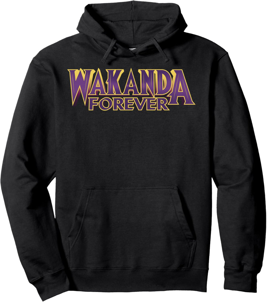 Marvel Black Panther Wakanda Forever Bold Pullover Hoodie