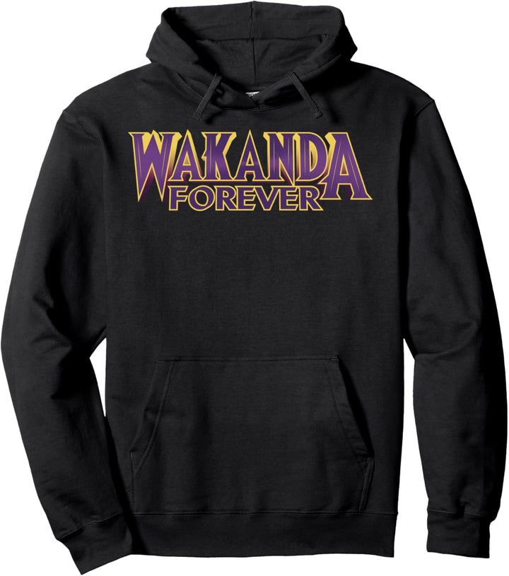 Marvel Black Panther Wakanda Forever Bold Pullover Hoodie