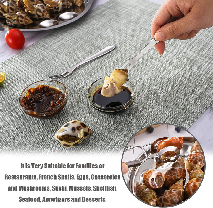 3 Stücke Schneckenteller Meeresfrüchte Werkzeug Set Schneckenpfanne Speisenteller mit Zange Gabel mi