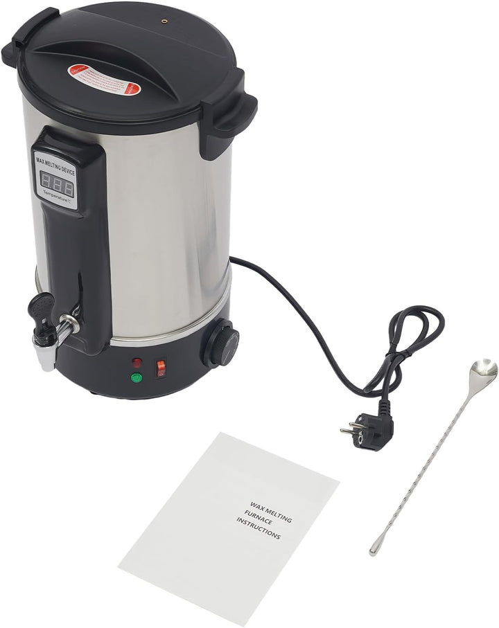 Jerool Wachsschmelzer 8l Edelstahl 30-100°c | Mit Ausguss | 1100w | Elektrischer Wachsschmelzer Für