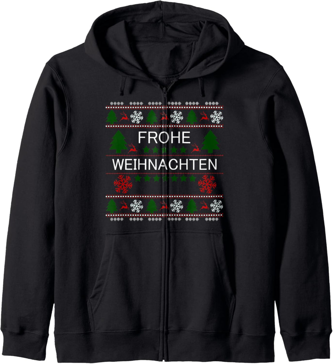 Frohe Weihnachten Ugly Christmas lustiges Geschenk Kapuzenjacke