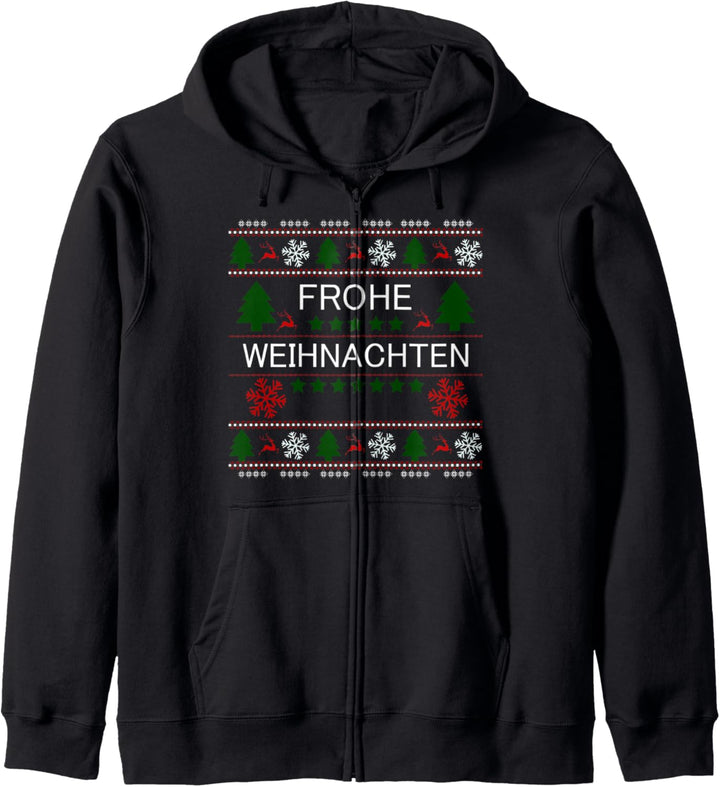 Frohe Weihnachten Ugly Christmas lustiges Geschenk Kapuzenjacke