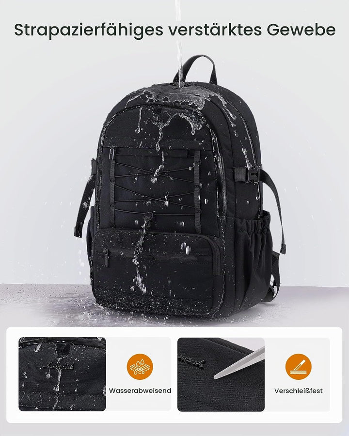 LOVEVOOK Laptop Rucksack Damen, 17,3 Zoll Schulrucksack Teenager Mädchen Schultasche Wasserdicht Tra