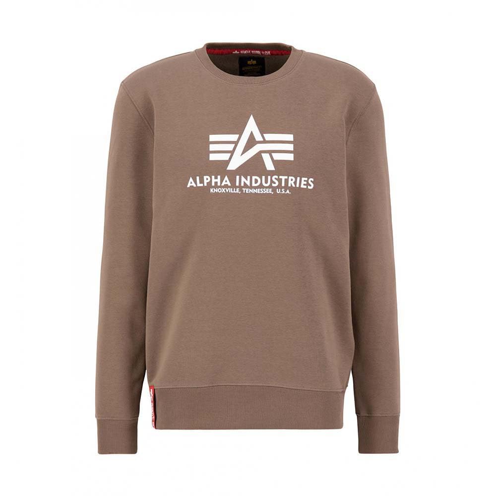 Alpha Industries Herren Basic Sweater Sweatshirt für Herren Sweatshirt (1er Pack) XS Taupe, XS Taupe