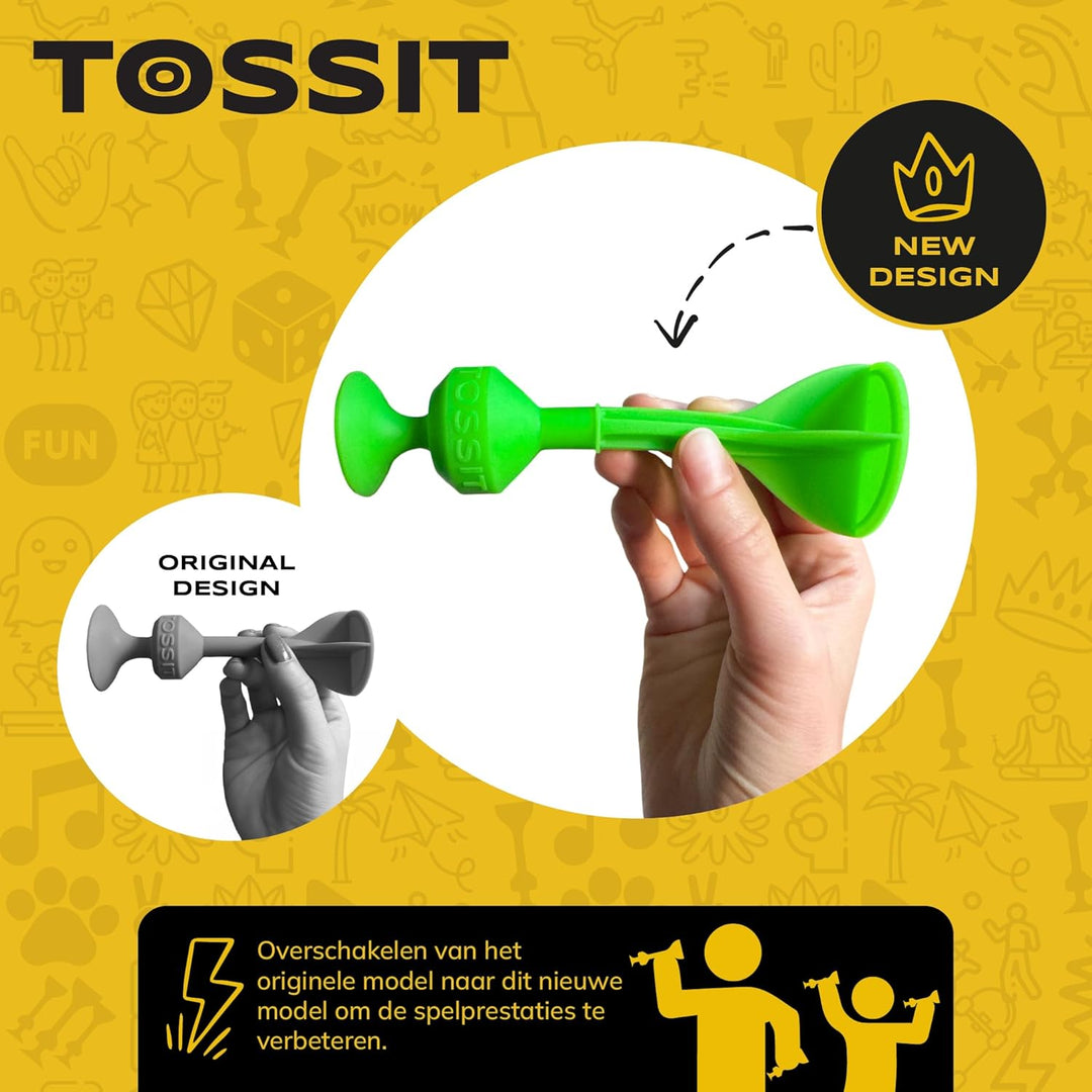 TOSSIT Spiel Violett Grün, Dartpfeil Silikon-Saugnapf, Boccia innen aussen, starker und langlebiger