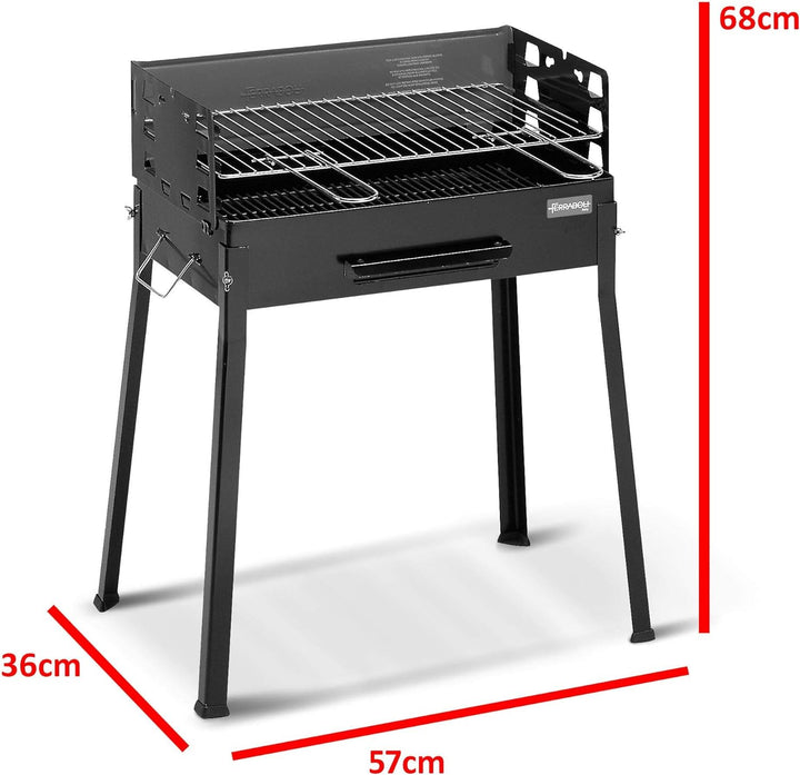 Ferraboli 127 famiglia kohlegrills, grill Stahl, Schwarz