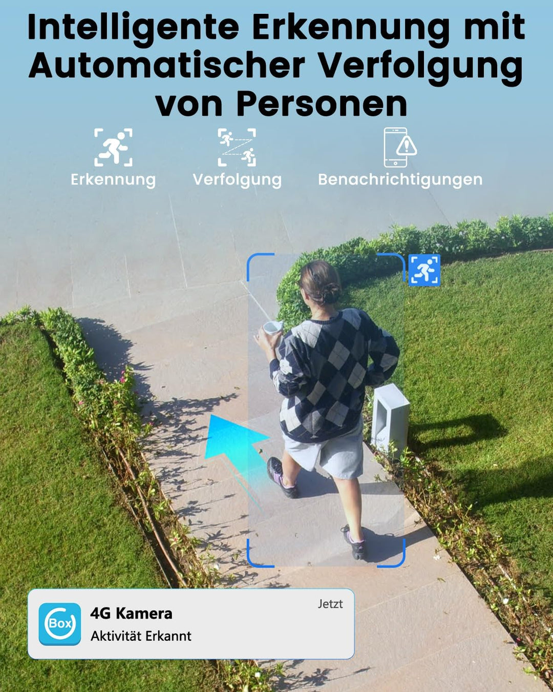 Bextgoo 2K Überwachungskamera Aussen mit SIM Karte 4G LTE, 24/7 Überwachungskamera ohne WLAN, 360° K