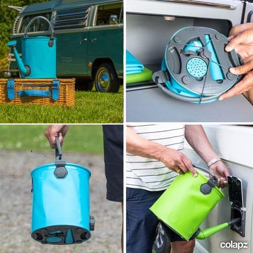 Colapz Faltbare Giesskanne &amp; Eimer für Frischwasser - Camping Ausrüstung für Zelten &amp; Festival - pra