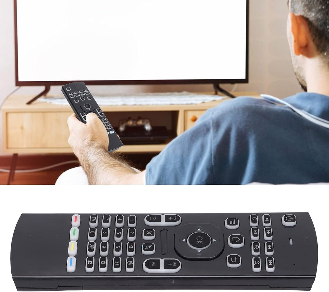 Air Fly Mouse Keyboard, Kabellose Fernbedienung mit Hintergrundbeleuchtung, für Android TV Box PC La