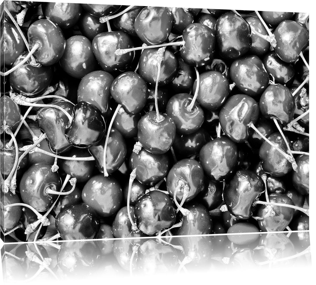 Pixxprint Cherry Kirschen Fruit / 100x70cm Leinwandbild bespannt auf Holzrahmen/Wandbild Kunstdruck