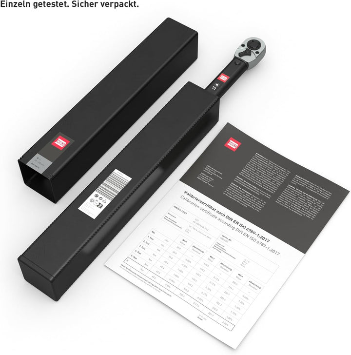 INBUS® 73967 Drehmomentschlüssel 1/2" (40–200 Nm, Links- & Rechtsanzug)