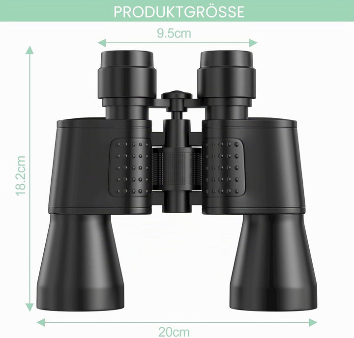 20×50 Fernglas, Fernglas Erwachsene mit BAK9 Prism, Ferngläser mit Trageriemen und Tasche, Feldstech