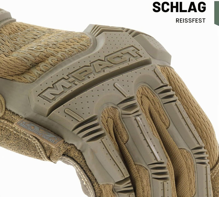 Mechanix Wear: M-Pact Coyote Taktische Arbeitshandschuhe – Berührungsfähig, Aufprallschutz, Absorbie