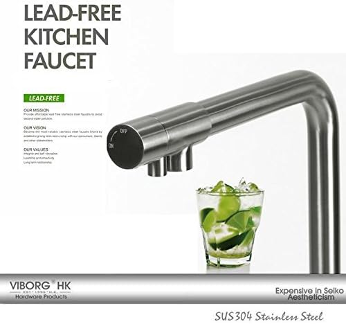 Massive Edelstahlarmatur Model KS – B019 für Küche und Bad mit Wasserfilter von Viborg - HK