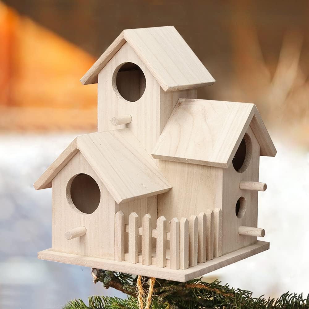 Nistkasten Meise Bausatz, Vogelhaus Wetterfest aus Holz, Nistkasten Wellensittich, Vogelhäuschen Bla