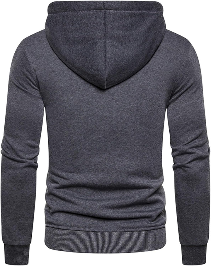 Sportjacke Herren Casual Sweatjacke Zip Kordelzug Hoodie Sweatshirt Jacke Basic mit Kapuze Langarm K