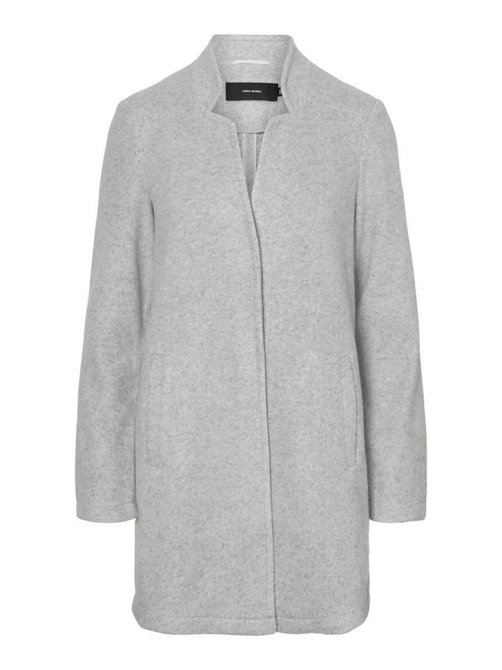 VERO MODA Damen Wollmischungs-Mantel XS light grey melange, XS light grey melange
