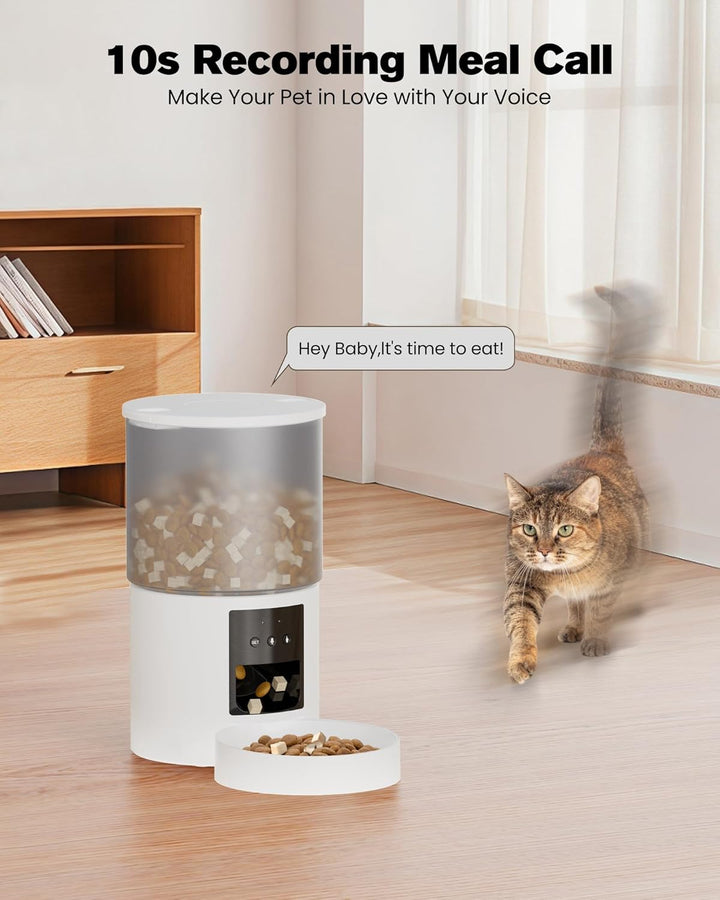 Futterautomat Katze Katzenfutter Automat WiFi: Futterspender Katze mit Massgeschneidert Zeitplan - A