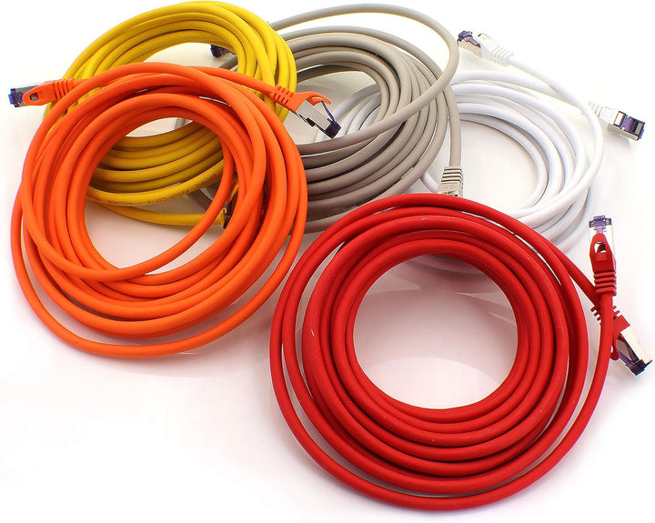 1aTTack.de 5X 2.0 M CAT7 Netzwerkkabel - 10 Gigabit - RJ45 Patchkabel Ethernet Kabel (SFTP PIMF LSZH