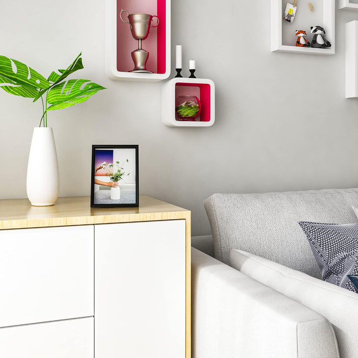 WOLTU Bilderrahmen 10x15 cm Set of 10 Fotorahmen aus Kunststoff mit Passepartout, Posterrahmen zum v