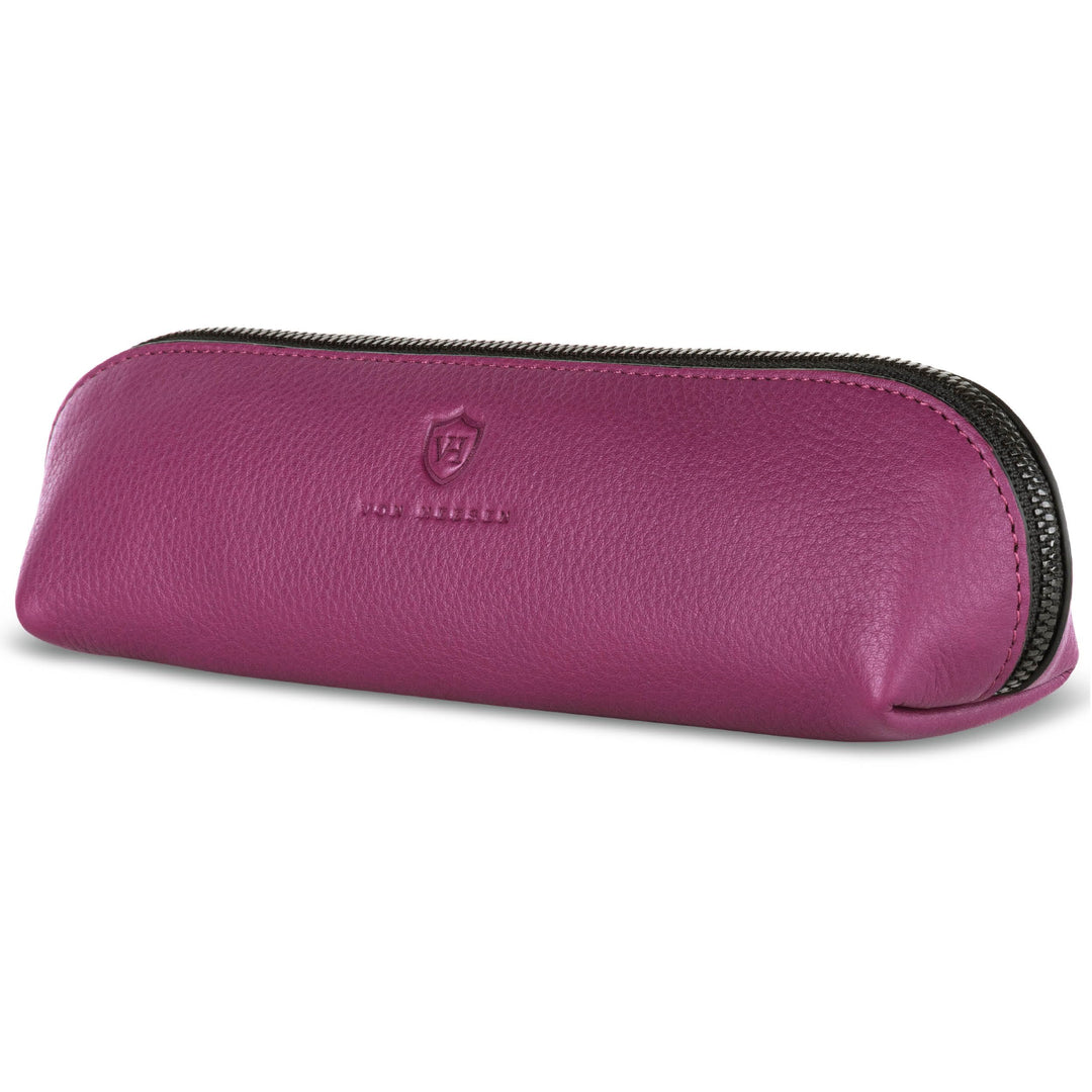 VON HEESEN® Echtleder Federmäppchen Leder Federmappe Etui für Stifte Mäppchen Schule Federtasche Uni