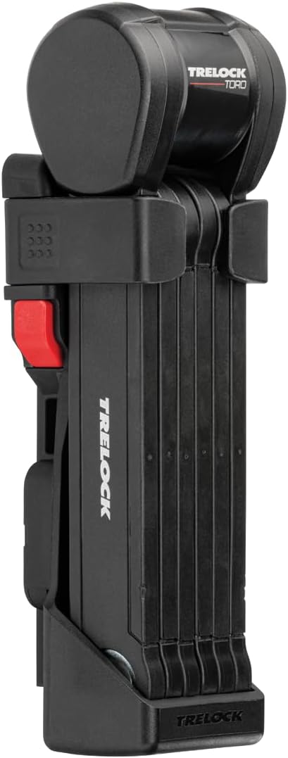 TRELOCK FS 580/90 TORO Faltschloss – Länge 90 cm – Sicherheitsstufe 15 – inkl. X-Press Halter – Fach