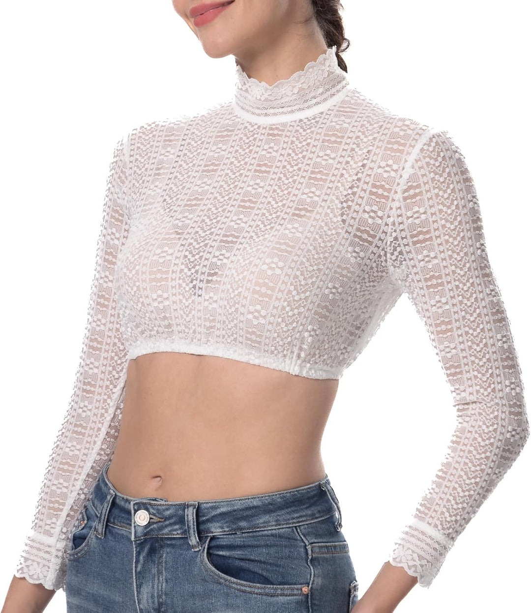 Kelliar Dirndlbluse Damen Trachtenbluse Creme Dirndl Bluse für Bavarian Oktoberfest 34 Creme-57, 34