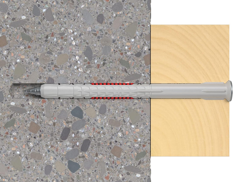 fischer DuoXpand 8 x 80 T, hochwertiger Universaldübel mit verzinkter Senkkopfschraube (50 Stk.), Dü