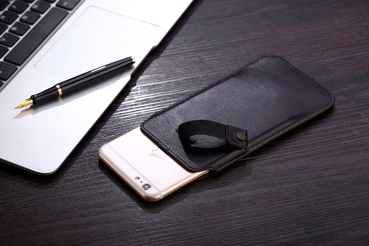 Cronus &amp; Rhea® | Luxus Smartphone Tasche mit Zugband aus exklusivem Leder (Athena) | Hülle - Etui -