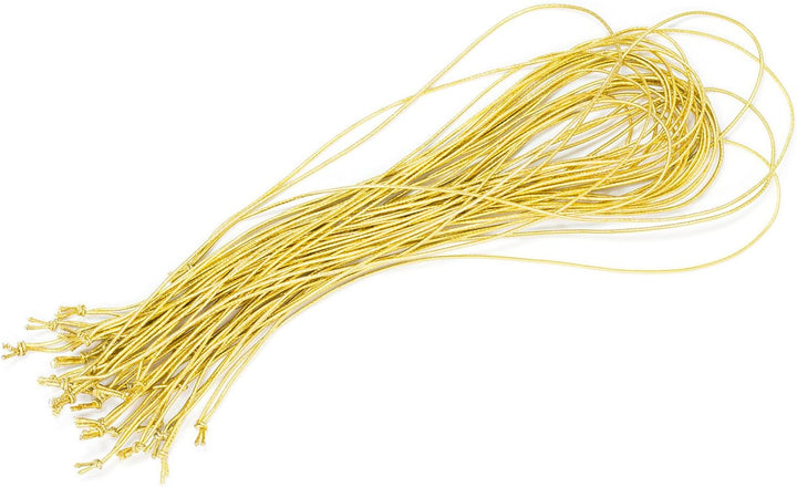 TATMOTIVE PREMIUM Metallic Gummibänder für Einladungskarten, 500 Stück - Gold, 500 Stück