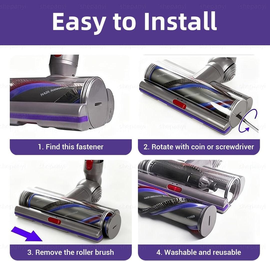 Torque Drive Bodendüse Bürste Kompatibel für Dyson V11 V15 V10 V8 V7 Modelle,Anti-Tangle Bürste mit