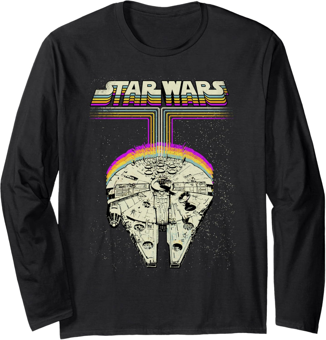 Star Wars Millennium Falcon Bright Lasers Z1 Langarmshirt