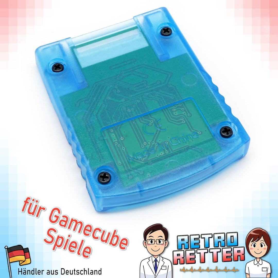 RetroRetter 512 MB Memory Card für Nintendo Wii & GameCube - 8192 Blöcke NGC Speicherkarte 128