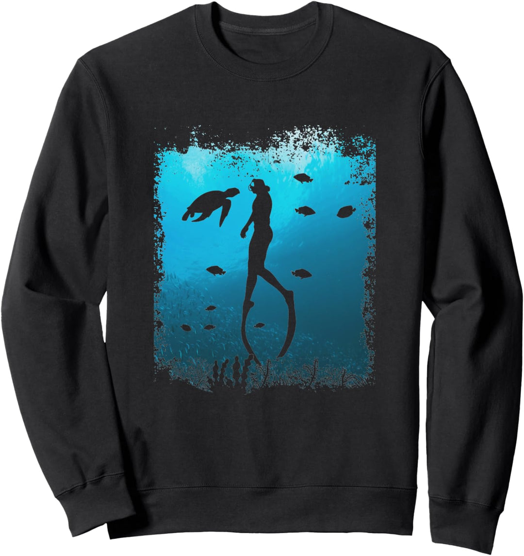 Apnoetauchen Für Einen Schnorchler Taucher Geschenk Sweatshirt