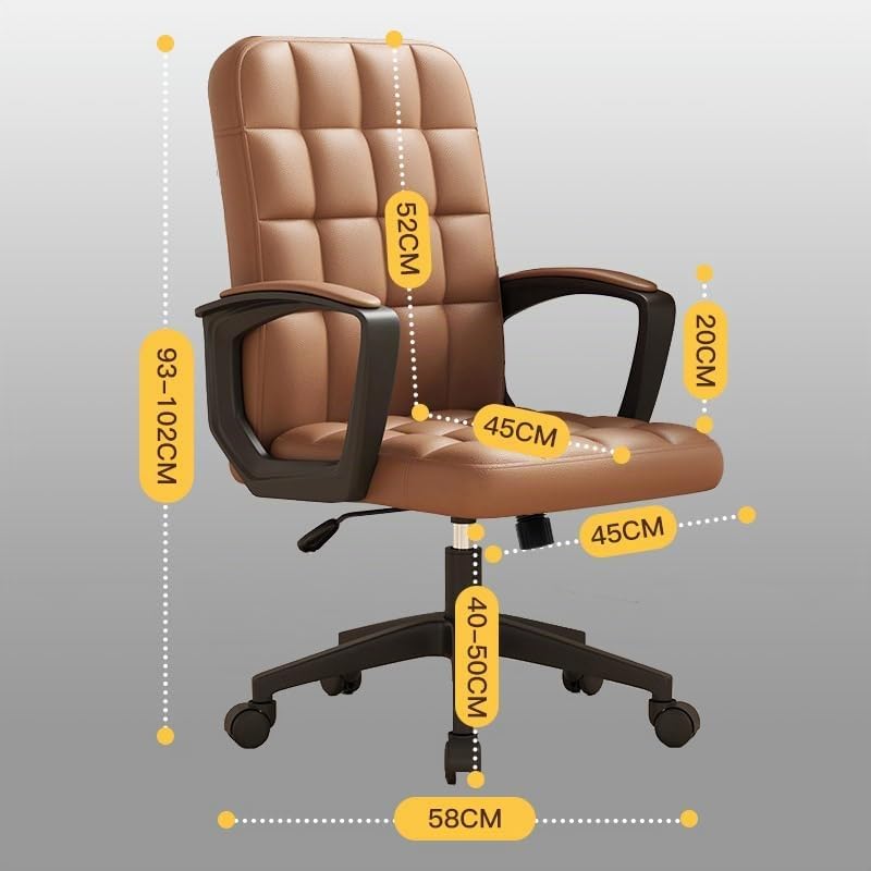 Leder Ergonomische Schreibtischstuhl-Bürostuhl, 360 ° Schwenk Mit Hoher Dichte, Höhepunkt, Höhe Eins