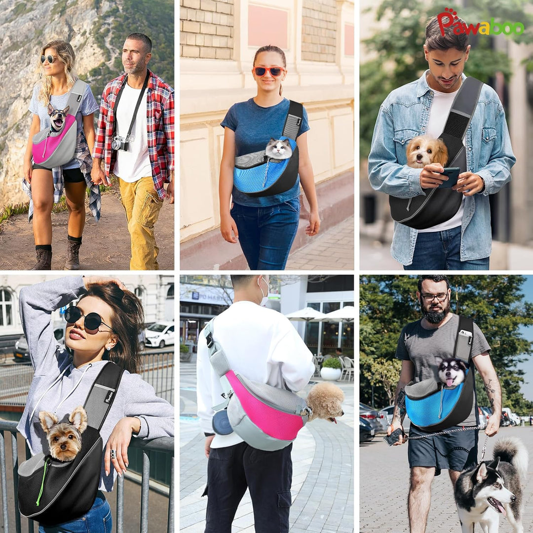 Pawaboo Hundetragetasche, Hundetasche, Verstellbare Tragetasche Hund, Haustier Umhängetasche Transpo